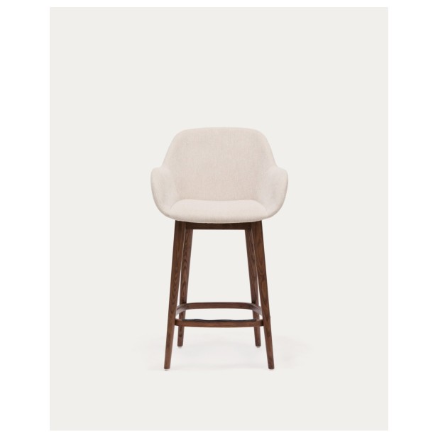 Taburete Konna beige y patas de... Taburete Konna beige y patas de...