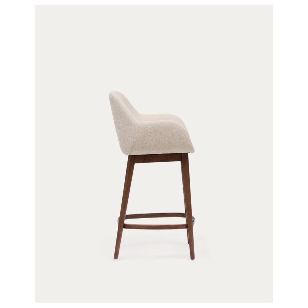 Taburete Konna beige y patas de... Taburete Konna beige y patas de...