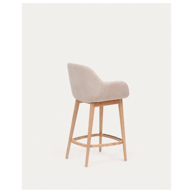 Taburete Konna beige y patas de... Taburete Konna beige y patas de...