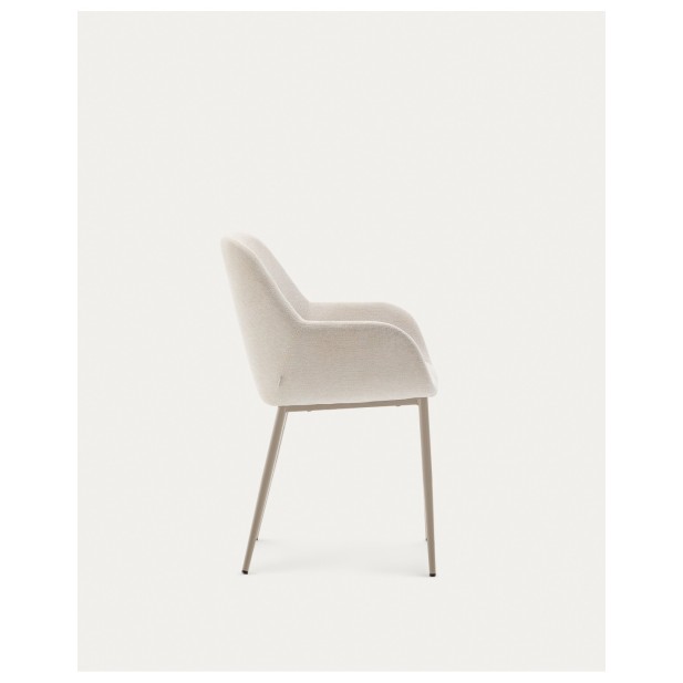 Silla Konna beige y patas de acero... Silla Konna beige y patas de acero...