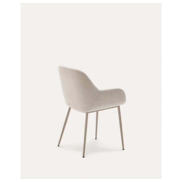 Silla Konna beige y patas de acero... Silla Konna beige y patas de acero...