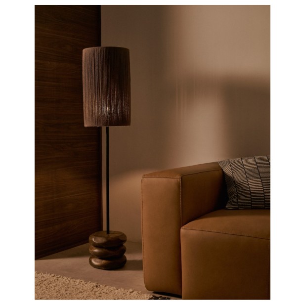 Lámpara de pie Kor de madera de... Lámpara de pie Kor de madera de...