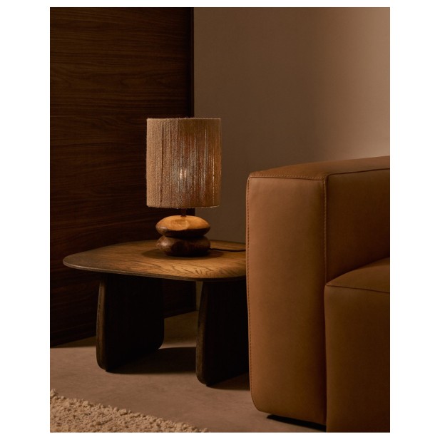 Lámpara de mesa Kor de madera de...