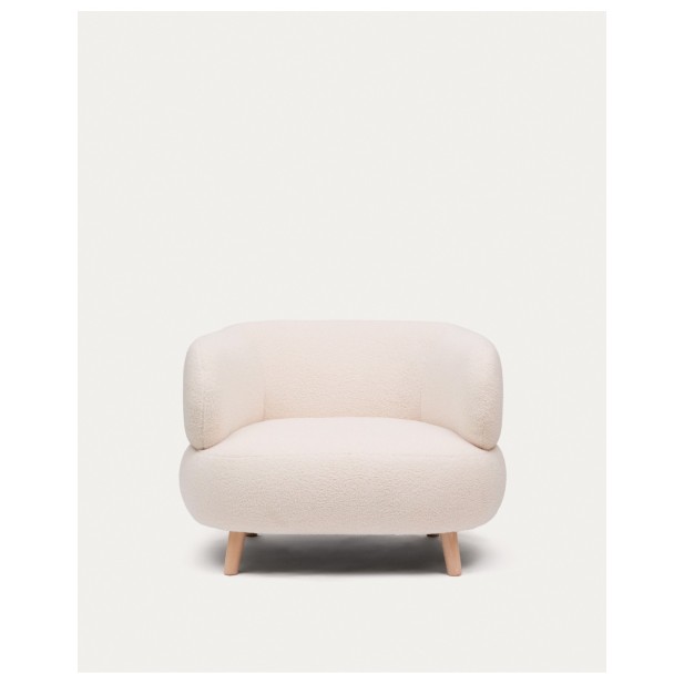 Butaca Luisa de borreguito crudo con... Butaca Luisa de borreguito crudo con...