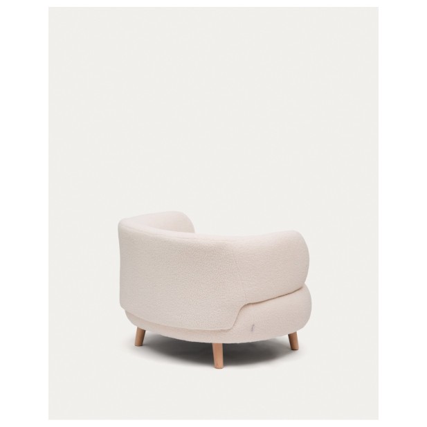 Butaca Luisa de borreguito crudo con... Butaca Luisa de borreguito crudo con...