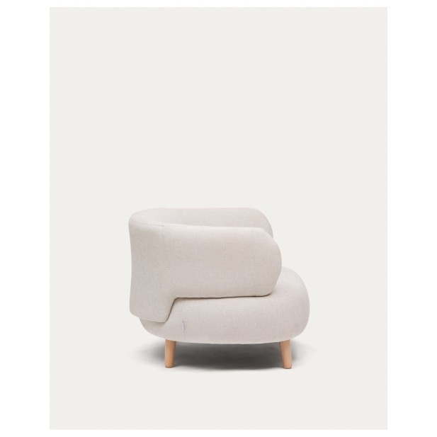 Butaca Luisa de chenilla perla con... Butaca Luisa de chenilla perla con...