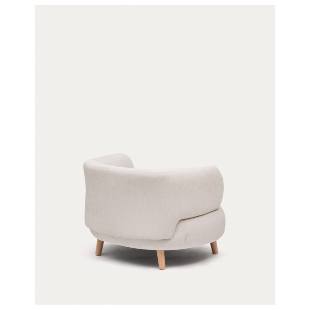 Butaca Luisa de chenilla perla con... Butaca Luisa de chenilla perla con...