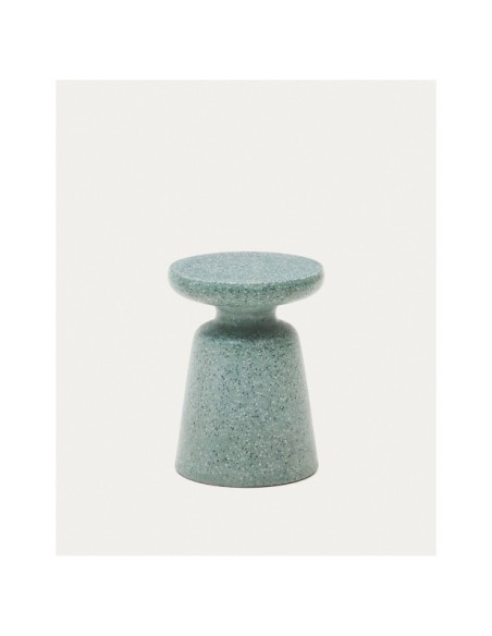 Mesa auxiliar exterior Mesquida de terrazo verde Ø 39 cm - Kave Home