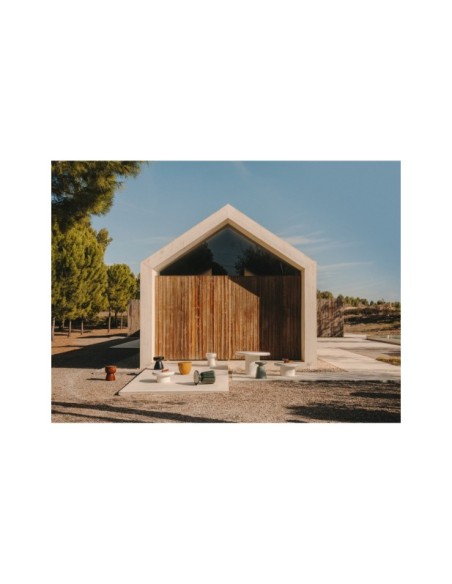 Mesa auxiliar exterior Mesquida de terrazo verde Ø 39 cm - Kave Home