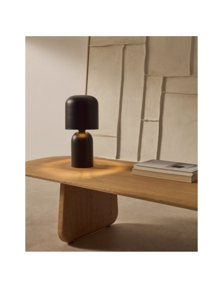 Lámpara de mesa Monze de metal pintado negro - Kave Home