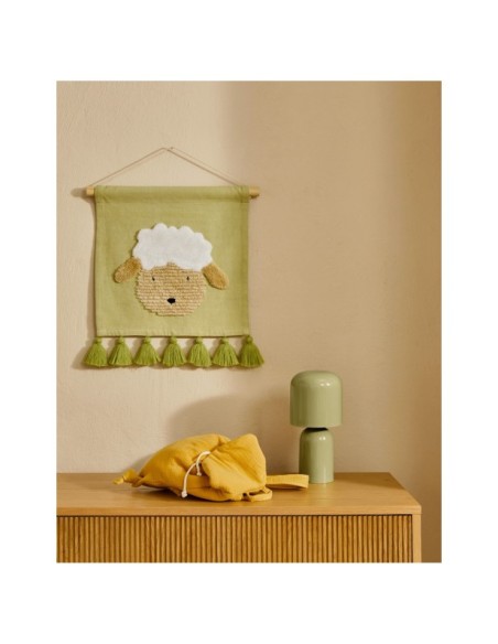 Lámpara de mesa Monze de metal pintado verde claro - Kave Home