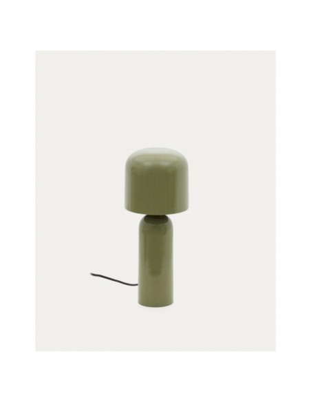 Lámpara de mesa Monze de metal pintado verde  - Kave Home