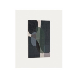 Lienzo abstracto Nemsa azul y verde 90 x 60 cm - Kave Home