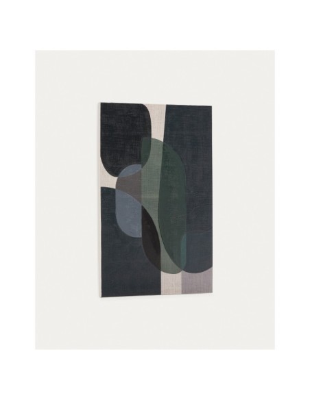 Lienzo abstracto Nemsa azul y verde 90 x 60 cm - Kave Home