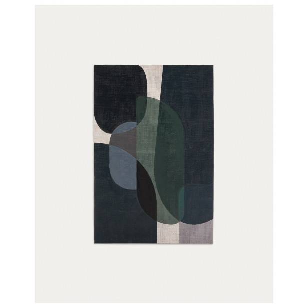 Lienzo abstracto Nemsa azul y verde... Lienzo abstracto Nemsa azul y verde...