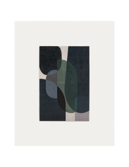 Lienzo abstracto Nemsa azul y verde 90 x 60 cm - Kave Home