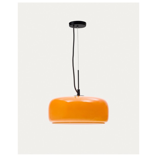 Lámpara de techo Reig de cristal naranja Ø 38 cm - Kave Home