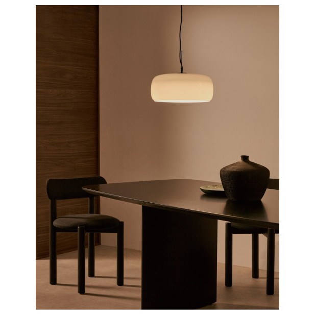 Lámpara de techo Reig de cristal gris... Lámpara de techo Reig de cristal gris...