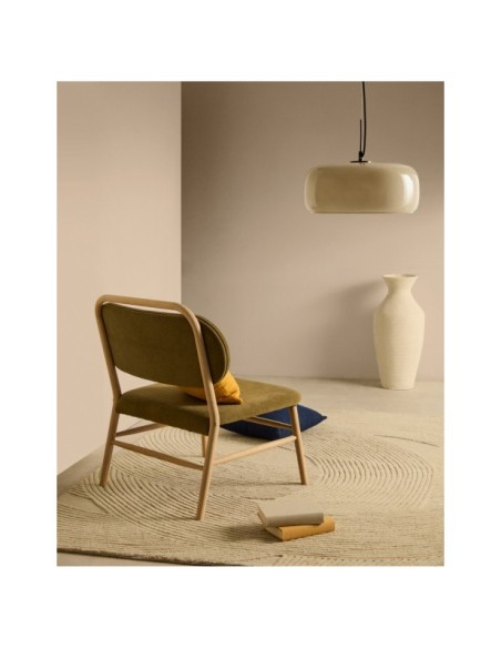 Lámpara de techo Reig de cristal gris claro Ø 38 cm - Kave Home