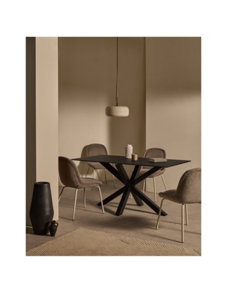 Lámpara de techo Reig de cristal gris claro Ø 38 cm - Kave Home