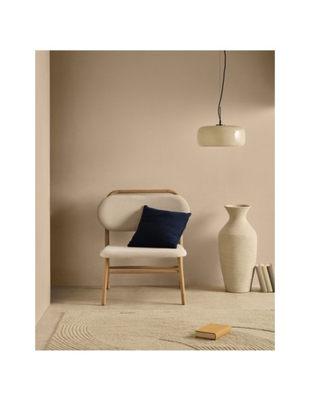 Lámpara de techo Reig de cristal gris claro Ø 38 cm - Kave Home