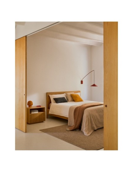 Lámpara de mesa Reig de cristal naranja - Kave Home