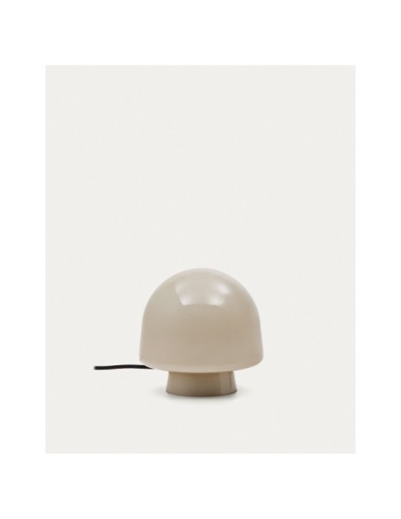 Lámpara de mesa Reig de cristal gris - Kave Home