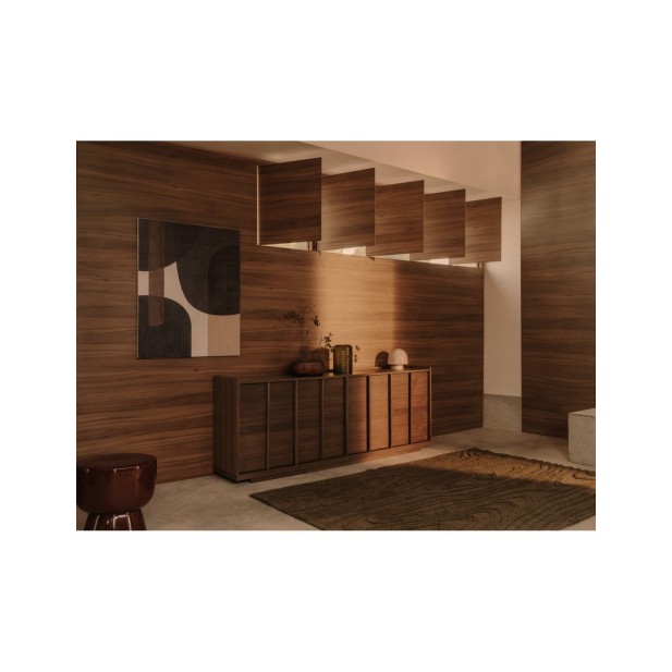 Lámpara de mesa Reig de cristal gris...