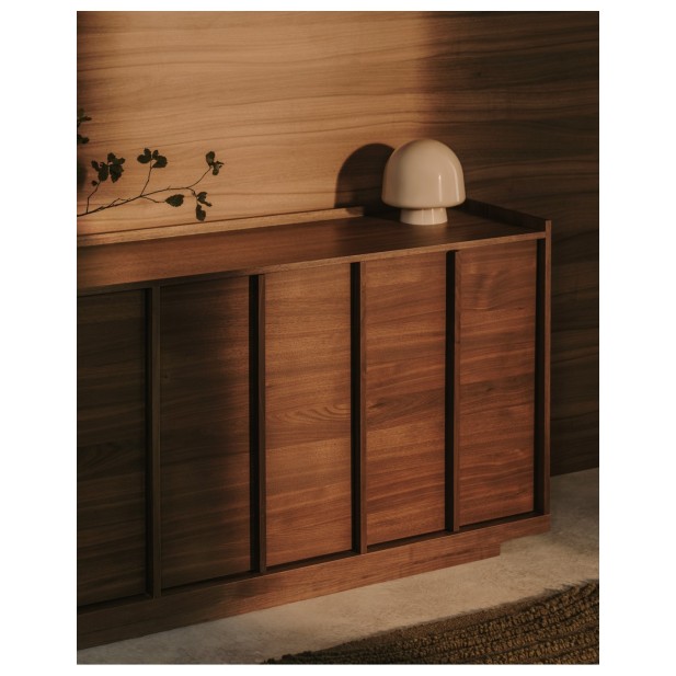 Lámpara de mesa Reig de cristal gris...