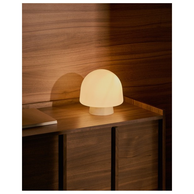 Lámpara de mesa Reig de cristal gris...