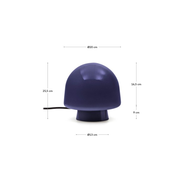 Lámpara de mesa Reig de cristal azul... Lámpara de mesa Reig de cristal azul...