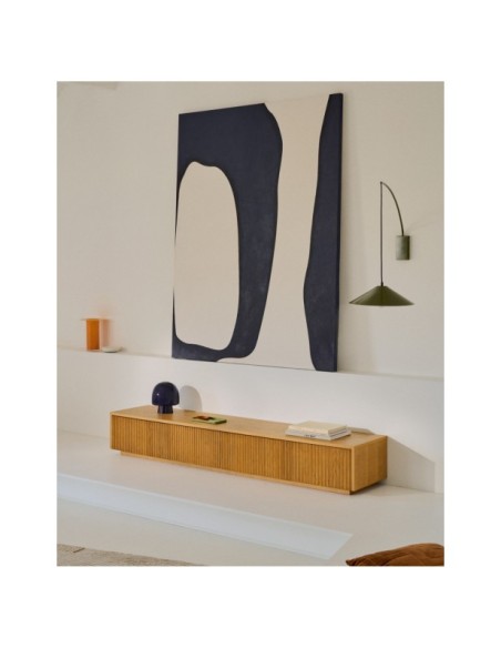 Lámpara de mesa Reig de cristal azul - Kave Home