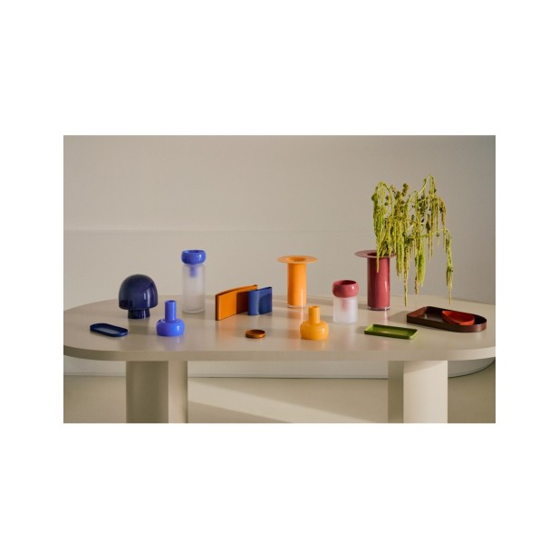 Lámpara de mesa Reig de cristal azul... Lámpara de mesa Reig de cristal azul...