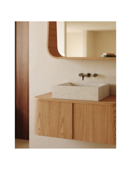 Espejo Salaya de madera contrachapada de fresno con acabado natural 90 x 60 cm - Kave Home