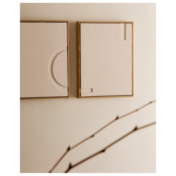 Set Sefri de 2 cuadros blanco 30 x 40... Set Sefri de 2 cuadros blanco 30 x 40...