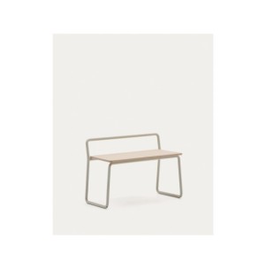 Banco Tinn de chapa de fresno y estructura de metal beige... 2