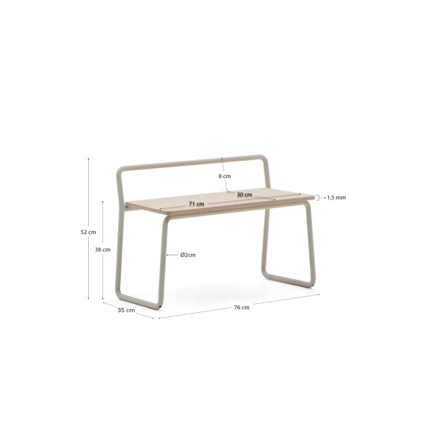 Banco Tinn de chapa de fresno y... Banco Tinn de chapa de fresno y...