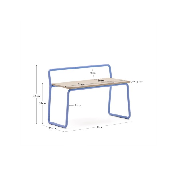 Banco Tinn de chapa de fresno y...