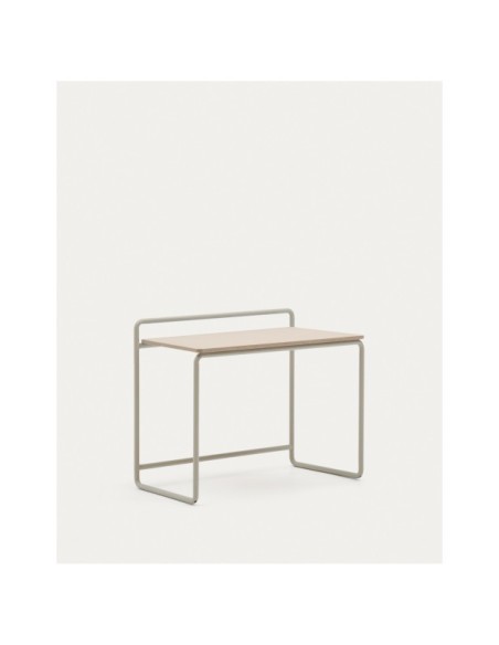 Escritorio Tinn de chapa de fresno y estructura de metal beige 82 x 45 cm - Kave Home