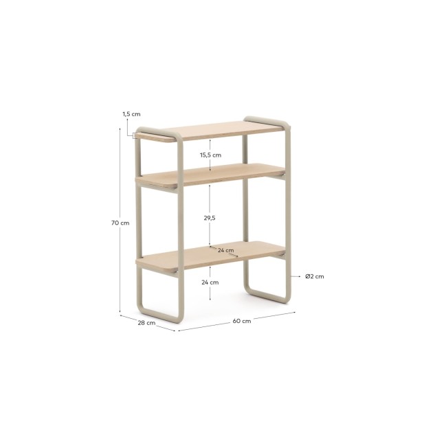 Estantería Tinn de chapa de fresno y... Estantería Tinn de chapa de fresno y...