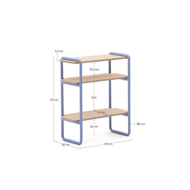 Estantería Tinn de chapa de fresno y... Estantería Tinn de chapa de fresno y...