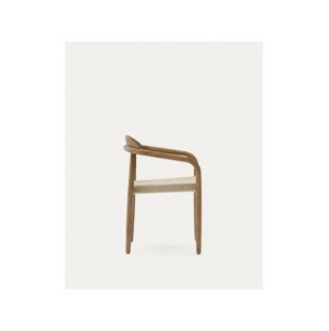Silla apilable Nina de madera maciza de acacia y cuerda... 2