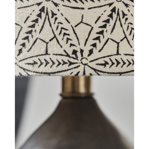 Lámpara de mesa, HDFlores, Negro -...