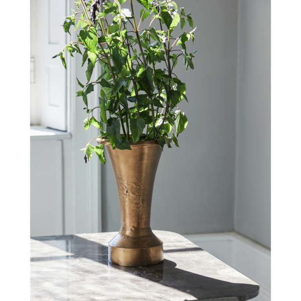 Jarrón, HDFlorist, Latón antiguo -...