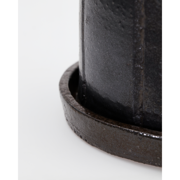 Maceta con plato, HDJulian, Marrón -...