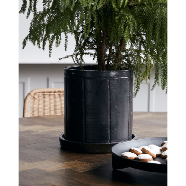 Maceta con plato, HDJulian, Marrón -...