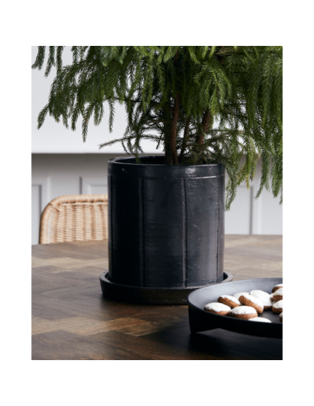 Maceta con plato, HDJulian, Marrón - House Doctor