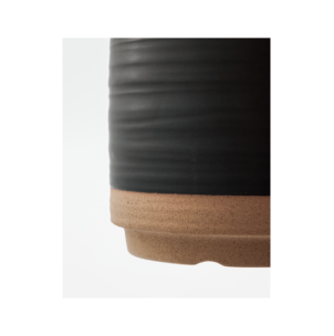 Maceta con Plato, HDAstu, Negro / Natural - House Doctor 2