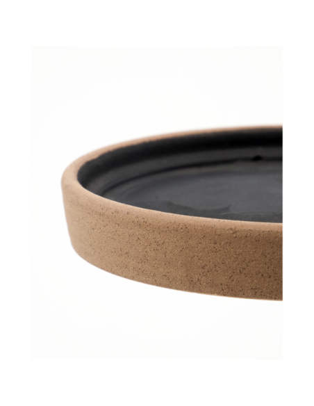 Maceta con Plato, HDAstu, Negro / Natural - House Doctor
