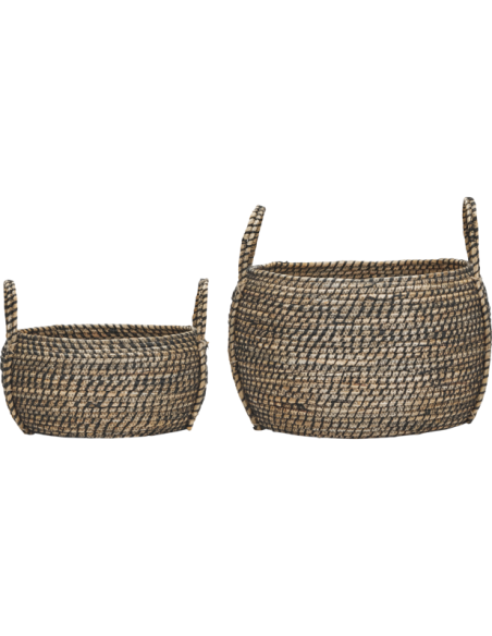 Cestas de almacenaje, HDDistra, Negro / Natural - House Doctor